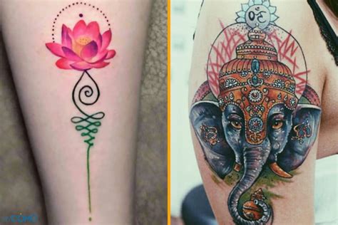 tatuajes hindues para mujer|Tatuajes hindues para mujer y significado del unalome